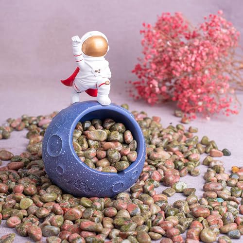 Polished Unakite Crystal Stone Set - 72 Pcs, 0.5" 10 oz Handpicked Tumbled Gemstones Rocks, Pebbles for Reiki, Chakra, Healing, Home Decor - color: Unakite, size: 0.5"