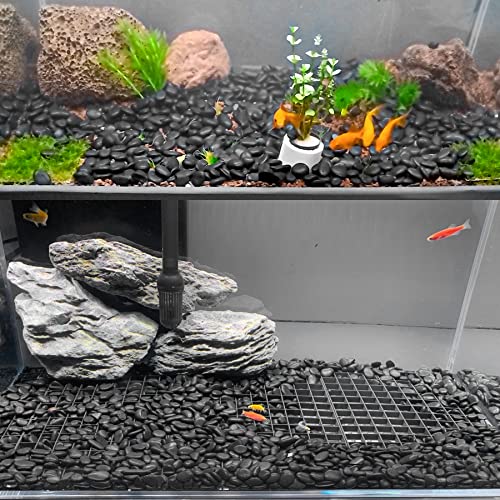 Black Pebbles for Indoor Plants 3.5 LB Small River Rocks 1"-1.5" Polished Decorative Stones Smooth Aquarium Gravel for Fish Tank Vases Planters Outdoor Landscaping Garden (56oz) - size: 3.5 LB (56oz), style: Black