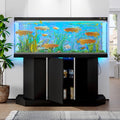 JIJIWANG 55-75 Gallon Fish Tank Stand with 4AC 2USB Outlet, Heavy Duty Aquarium Cabinet, 880LBS Capacity for Turtle Tank Reptile Terrarium, Black - color: Black, size: 47.64"L x 14.17"W x 28.7"H
