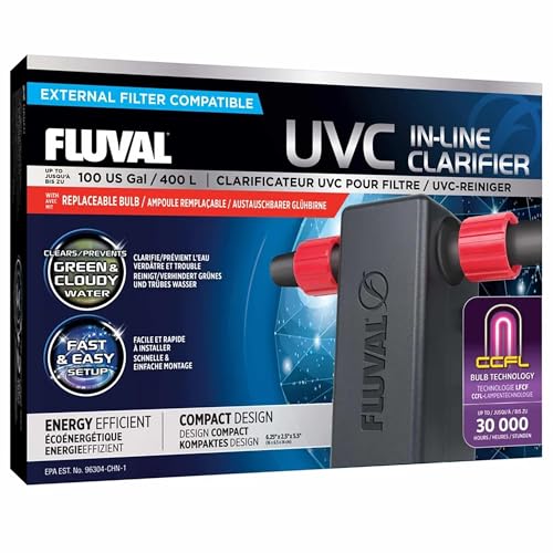 Fluval in Line UVC Clarifier for Aquarium Filters