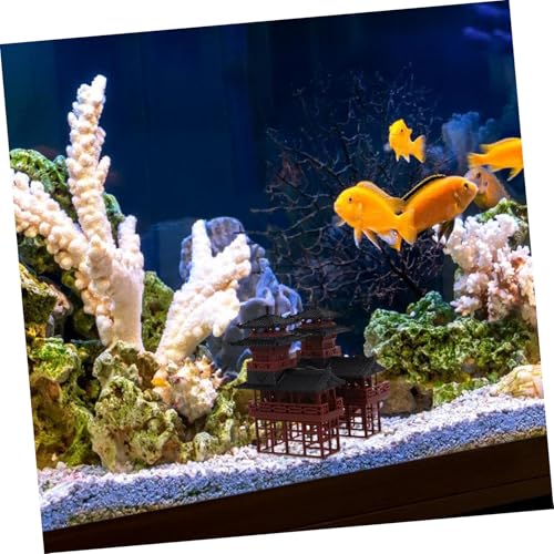 Unomor Artistic Mini Pavilion Ornament Chinese Traditional Architecture Bonsai Fish Tank Decor