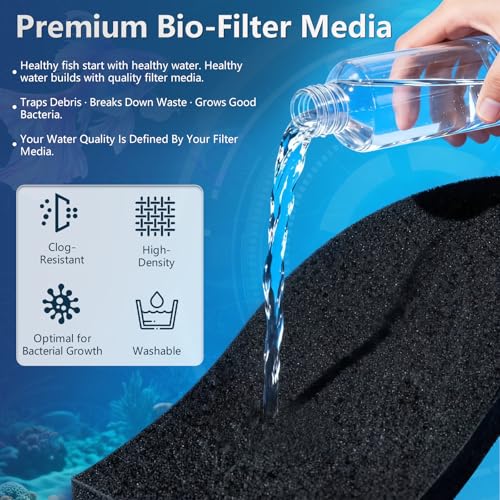 Aquarium Filter Sponge Pad, Filter Media Foam Sponge, Cut-to-Size Foam for Fish Tank (20" x 20" x 1.57", 20PPI) - size: 20" x 20" x 1.57" (20PPI)