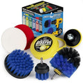 Medium Stiffness Durable Blue Nylon Bristle Brush Set for Pool, Aquarium, Boat Deck & Fish Tank Cleaning - Ideal for Marine Vehicles, Yacht, Hydroplane, Windsurfing, Raft, Canoe, Kayak, Paddleboarding - color: Blue