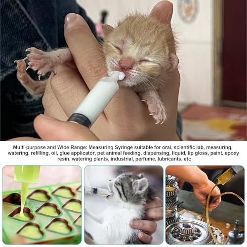 Baby Bird Feeding Syringe Set, Pet Parrot Milk Feeding Syringe with Tubes, Parrot Feeding Tubes Measuring Tools for Feeding Pets Scientific Industrial Labs… (20ml+60ml) - color: 20ml+60ml