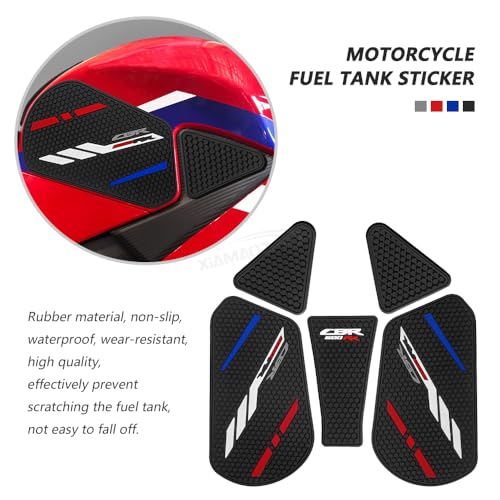 For 2026 2025 CBR 600 RR Tank Pad 2020-2026 Motorcycle Accessories CBR600RR Fuel Tank Pad Non-slip Side Fuel Tank Pad Knee Pad Grip Pad 600 - color: CBR 600 RR black