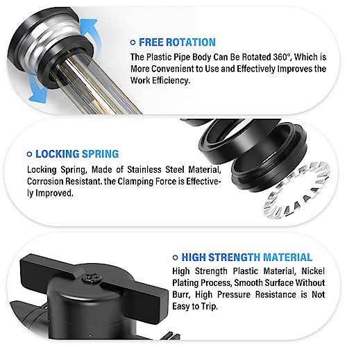 TAILONZ PNEUMATIC 3/8 Inch Tube OD x 1/4 Inch NPT Thread Ball Valve Air Flow Control Valve Push to Connect Fitting BVC-3/8-N2（Pack of 5） - size: 3/8"OD x 1/4"NPT/5PCS