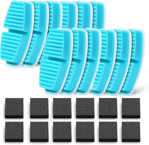 FOFNON Cat Water Fountain Filters: 24 Cat Fountain Filter - ONLY for Battery Operated Cat Water Fountain - 12 Pieces of Filters + 12 Pieces Sponges of Cat Fountain Cordless