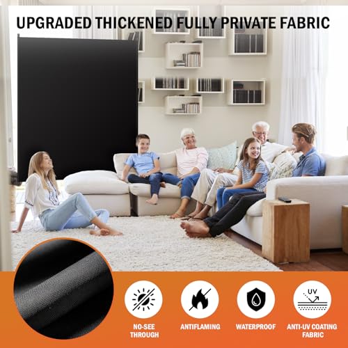 Room Divider Panel, 100% Blackout Privacy Screens with Wider Feet, 5 Ft Portable Room Partition for Room Separator, Room Divider Screen Partition Room Dividers Freestanding - size: 1 Panel 5FT W