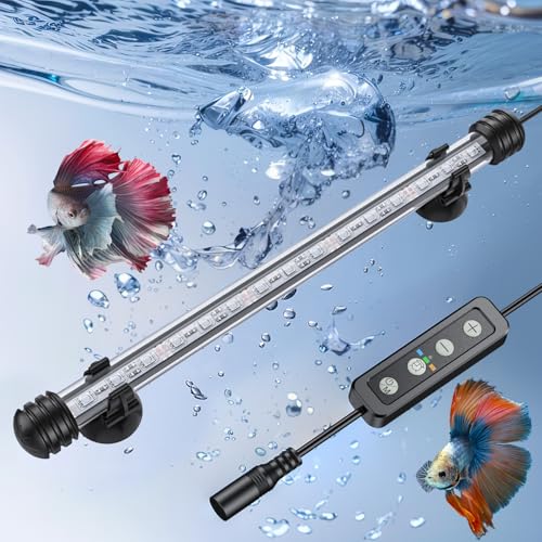 Pawfly 3 W Aquarium LED Light 11 Inch Underwater Fish Tank Light with Timer Auto On/Off Fish Tank Background Lights with 8 Lighting Modes Submersible Multi-Colored Tube Lights for Decoration - color: PRO (Timing Function), size: 11 Inch