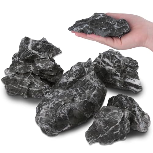 HAELFMRI Seiryu Rocks 11lb Dragon Stone for Aquarium, Natural Rocks for Fish Tank Landscaping, Decorative Hardscape Stones for Freshwater Prawn, Reptile Terrariums and Amphibian Enclosures (3-7 Inch)