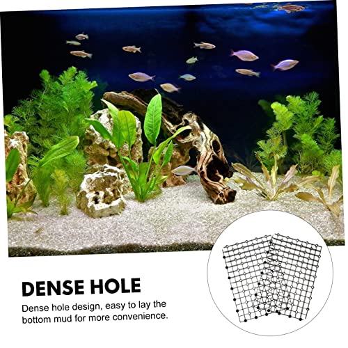 Happyyami 2pcs Aquarium Divider for Gravel Tanks Convenient Under Gravel Plates for Easy Installation and Water Circulation Fish Tanks and Black - color: Black