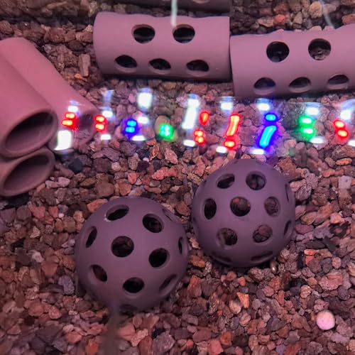 M2cbridge Ceramic Shrimp Dome Hide Shelters Swim Holes Shrimp Habitat Breeding Tube(2PCS Red Pipe) - color: 2pcs Red Pipe