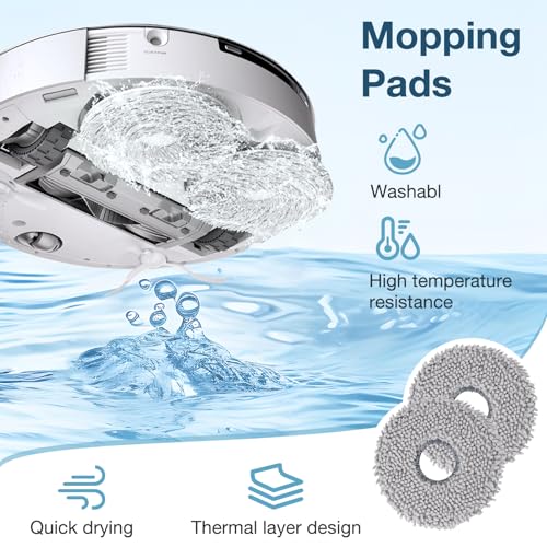 Replacement Parts for ECOVACS T20 Omni/Max/Pro,Ecovacs T20 Max Vacuum Cleaner Accessories Kit, 1*Main Brush+ 4*Hepa Filters+ 4*Mop Pads+ 4*Vacuum Bags+ 6*Side Brushs - style: T20