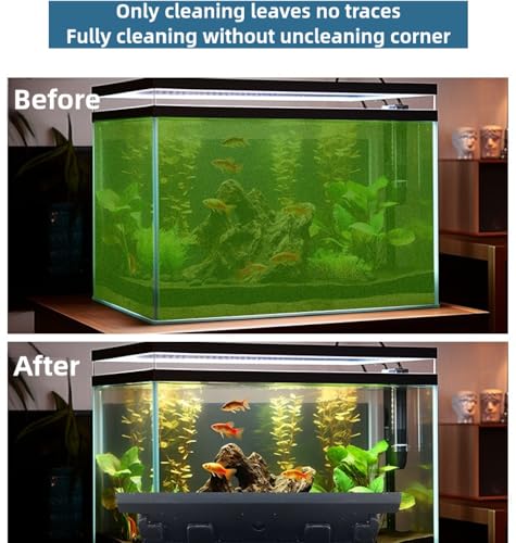 Aquarium Magnetic Tank Cleaner,Tool Brush for Aquarium,Effective Clean Buildups on the Glass,2 Scrapers,Self-Floating,Scratch Free,Nonslip,Strong Magnetic,DeeKleen Fish Tank Accessories(Small)
