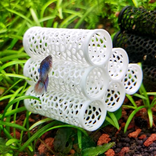 Fish Tank Decor Shrimp Tank Accessories Aquarium Cave Shrimp Hideout Reptile Hideout Habitat Cave for Fish and Shrimp to Swim (Light Brown) - color: Light Brown
