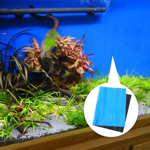 FRCOLOR 2Pcs Aquarium Background Sticker 19.7X32.3 Inch Double-Sided Solid Color Glass Decal for Fish Tank Decoration Waterproof Aquarium Accessories