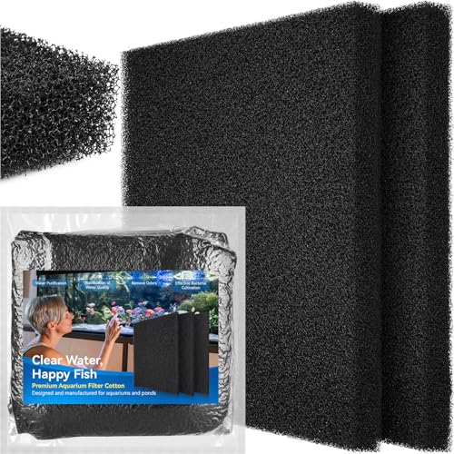 Borlech Aquarium Bio Filter Sponge Pad - Cut-to-Size Aquarium Filter Media for Fish Tank, Pond, Sump - Mechanical & Biological Filtration (18.5"x18.5"x1.6", 20PPI, 2 Pack) - size: 18.5"x18.5"x1.6" (20PPI) 2 PACK