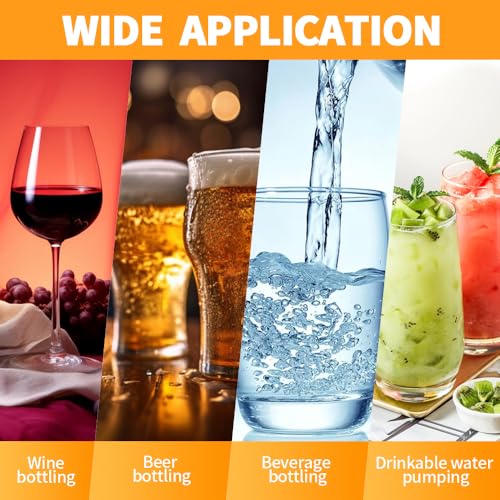 Portable USB Electric Auto-Stop Self Priming Pump with level sensor,Auto Siphon Transfer Pump Kit for Home Brew Wine,Beer,Beverages and Kombucha,Food Grade bottling 2L/min No Mess Leak - color: White Top-Switch With Auto-Stop
