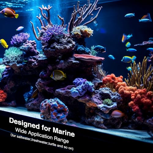 hygger Marine 50W Titanium Aquarium Heater for Salt Water and Fresh Water, Digital Submersible Heater with External IC Thermostat Controller and Thermometer, Fish Tank Heater for Fish Tank 5-10 Gallon - size: 50W (5-10 gallon)
