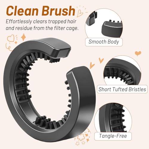 Filter Cleaning Brush Replacement for Shark Flex Style Attachment, Filter Cleaning Brush Compatible with Shark Flexfusion/Glam/Speedstyle Hair Dryer Attachment