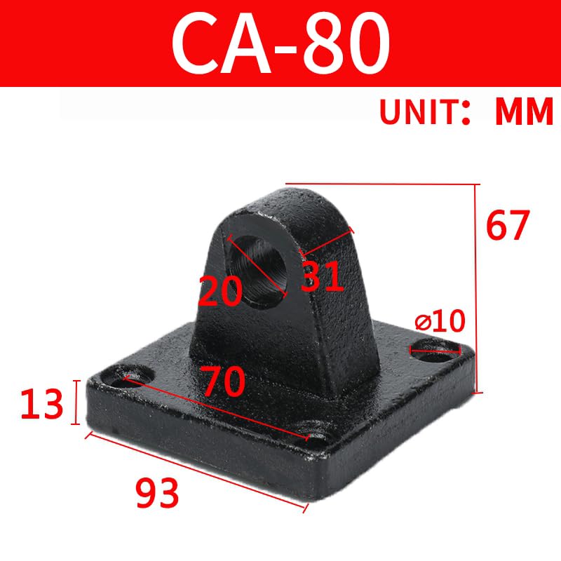 SC Cylinder CA Series Link Base - Single Ear Mounting Bracket, Standard Accessory for Pneumatic Cylinders (CA80) - color: CA, size: 80