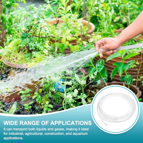 uxcell 1/4 Inch Clear PVC Tubing, 6mm ID x 9mm OD - 15ft PVC Tube Lightweight Vinyl Hose, Transparent Flexible Plastic Water Tubing for Air Oil Water Transfer Aquarium Irrigation - size: 6mm ID x 9mm OD