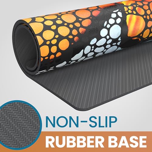 Flipper Luxurious Waterproof Aquarium Mat, Ideal for Fish Tank Cleaning, Anti-Slip Door Mat with Custom Art, Computer Mat, and Desktop Mat - Long Lasting and Durable - color: Clownfish
