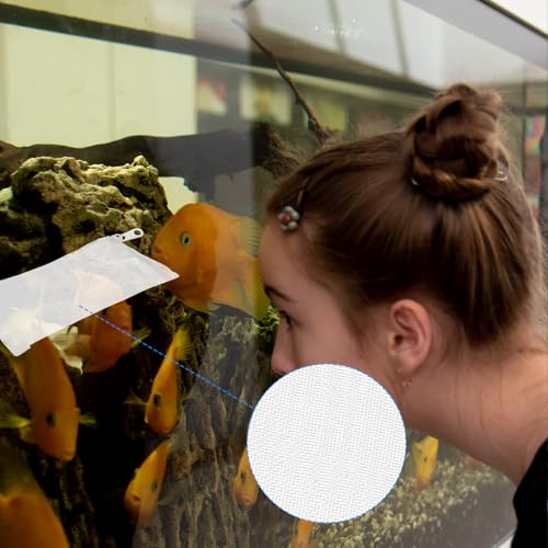 Teaaha 10PCS Media Bags for Aquarium Substrate, Extra Fine 150 μm Mesh Filter Bag with Plastic Zipper, Reusable Saltwater Freshwater Aquarium Filter Bags Purigen for Fish Tank(2.4" X 4")