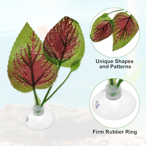 Betta Fish Leaf, Natural Habitat Simulation for Betta Spawnings Grounds, Betta Spawnings Leaves, Resting Bed, Large Small Leaves, Deep Green Brown
