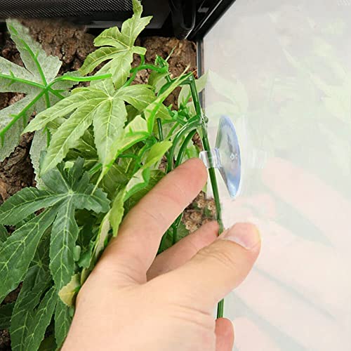 40cm/16in Aquarium Decorations Artificial Plants Fake Plastic Water Grass for Fish Tank Aquarium Decor Hanging Plants - color: Green Leaves, size: 16INCH