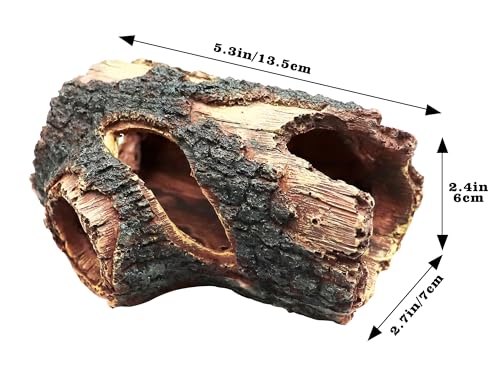 Hermit Crab Hideout, Resin Simulation Stone Reptile Cave Hideout, Hermit Crab Climbing Toys, Terrarium Habitat Decor for Lizard Spider Aquarium Fish Gecko Bearded Dragon