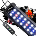 Pawfly 11W Aquarium LED Light for 12 to 18 Inch Extendable Fish Tank Light with Full Spectrum Brilliant White Blue Red Lights with Daytime & Night Modes Timer Auto On/Off Adjustable Brightness - color: Basic with Timer, size: 12"-18"