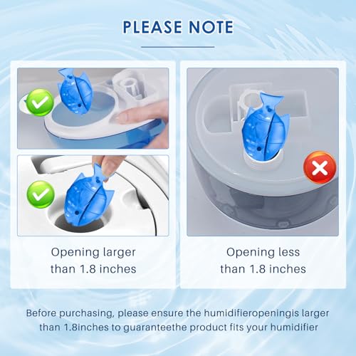 12 Pack Humidifier Cleaning Fish, Humidifier Cleaner for Most Humidifiers + Fish Tanks, Demineralization Cartridge to Purifie Water, Prevent Hard Water Build-Up, Reduce Scale to improve Humidification - color: Humidifier Cleaning Fish-12 Pack
