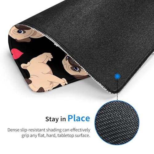 Cute Pug Fashion Mouse Pad,Pad Mousepads with Non-Slip Rubber Base for Laptop Desktop Computer, 7 X 8.6 in - color: Cute Pug, size: 7L x 8.6W inches