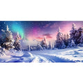 YongFoto Fish Tank Background - Winter Snow Scene Aquarium Backdrop - 30x12 inch - color: Purple 5, size: 30x12in/75x30cm