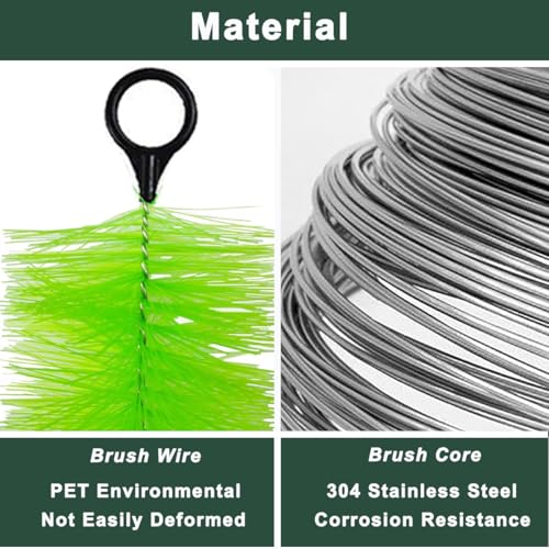50 Packs Filter Brushes Aquarium Brushes Set for Koi Pond Water Garden Outdoor Pond Skimmers Brush Filter Cleaning Brush 16 Inch by 4.7 Inch (Green) - size: 16 in L