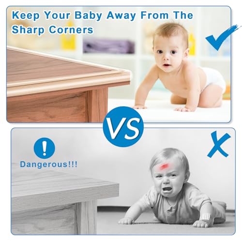 Baby Proofing, 0.6in Edge Protector Strip Clear, Thickened Silicone Soft Corner Protectors with Upgraded Pre-Taped Strong Adhesive, 6.6ft Edge Protectors for Sharp Corners of Cabinets, Tables, Drawers - color: Red-transparent, size: 15MM*2M