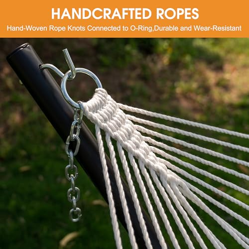 Lazy Daze Hammocks Quick Dry Hammock with Spreader Bar Textliene Fabric Double 2 Person Hammock with Chains Outdoor Patio Poolside Backyard Beach 450 lbs Capacity, Blue Stripes - color: Blue Stripes