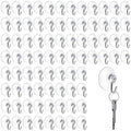 Mudder 80 Pcs Suction Cup Hooks Wall Clear Suction Cups with Metal Hooks Window Hangers for Glass Wall Towel Hangers Supplies Bathroom Glass Kitchen Decorations,3 lbs (30 mm) - size: 30 mm