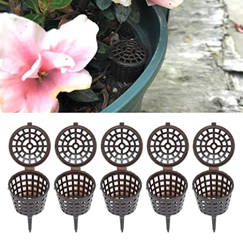 Bonsai Fertilizer Box,Plastic Basket Portable Aquarium with Lid Planting Nutrition Cups Box Succulent Orchid Plant Tool Garden Plastic Plants Mini Containers for Potted Home Balconies