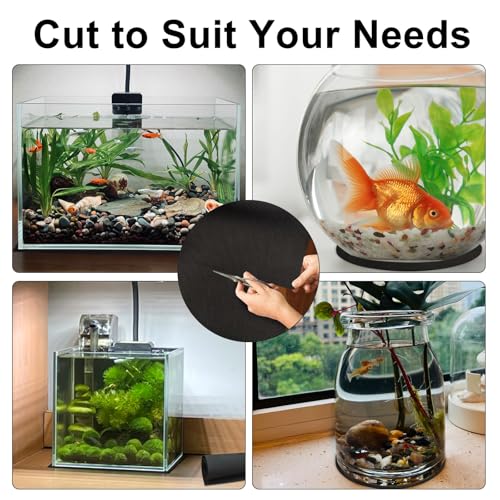 2 Pcs Aquarium Leveling Mat, 24x12 Inches Aquarium Mat for Under Tank, SBR Neoprene Fish Tank Pad – Waterproof, Non-Slip, Shock-Absorbing, Easy to Cut, Durable Base for Aquariums