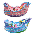 2Pcs Mini Pirate Boat Model Decoration 5.3 Inch Miniature Resin Mediterranean Ship Figurines Ornament for DIY Fish Tank Aquarium Ocean Theme Party Desktop Decors