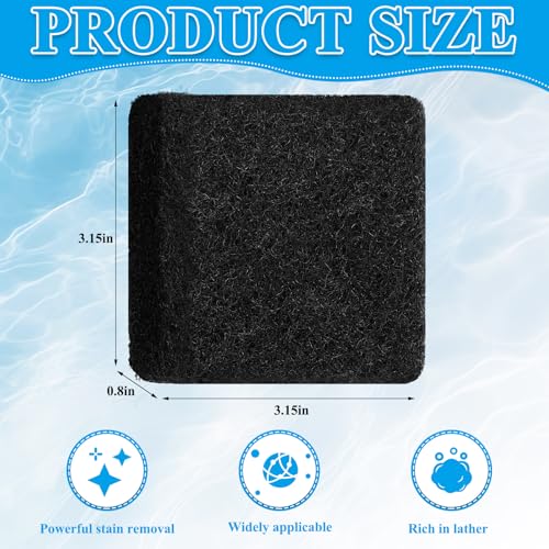 8 Pcs Aquarium Scrubber Supplies Hand Held Scrubber Pad Fish Tank Glass Sponge Dual Sided Surface Brush Tools for Glass Aquariums, 3.15 x 3.15 Inches