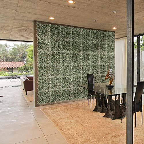 TANG 20"x20"-1PC Artificial Greenery Boxwood Panels Grass Wall Panel, Faux Privacy Fence Ivy Screens Backdrop Fake Hedge for Indoor Outdoor Wedding Décor, Beige Buxus Panel - color: Beige Buxus Panel, size: 20"x20"