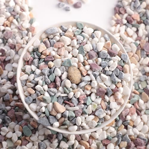 20lb 1/8-3/8inch Aquarium Gravel Fish Tank Gravel Small Rocks for Indoor Plants Decorative Rocks Pea Gravel for Plants Mixed Color Colorful Rocks for Vases Rocks for Crafts - size: 20lb, style: Mixed