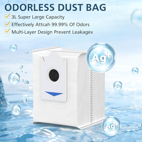 T30S Replacement Parts for ECOVACS DEEBOT T30S/T30S Pro Vacuum and Mop Accessories Kit, includes V-shaped brush, Mop pads, Hepa Filters, Dust Bags, and Side Brushs - style: T30S