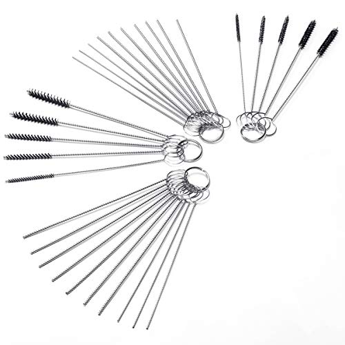 Carb Carburetor Cleaner Cleaning Brushes Kit, Small Wire Brush - 20 Needles + 10 Brushes