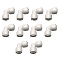 Food-Grade Quick Connector Push-In Tube Fitting,3/8" to 5/16" o.d. Reducing Elbow Push to Connect part for Reverse Osmosis Water Filter Purifier (Pack of 10) - style: elbow union 3/8" x 5/16"