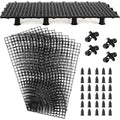 8pcs Aquarium Plastic Grid Divider Tray Egg Crate Aquarium Fish Tank Bottom Isolation with Bracket and Suction Cups(11.8x5.9 Inch)