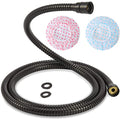 TRIPHIL Kink-free Shower Hoses for Handheld Showerhead Hose Replacement Flexible Metal Shower Tube Extension 360 Degree Swivel Anti-twist Brass Nuts Stainless Steel Sleeve Oil Rubbed Bronze 59 Inches - color: Oil Rubbed Bronze, size: 59 Inches